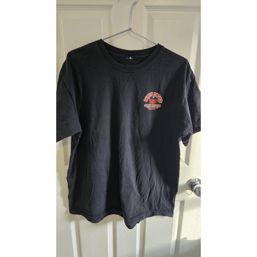Dirty Dicks Crab House Outer Banks NC Graphic T Shirt XL Black Tourist Tee - Picture 3 of 6